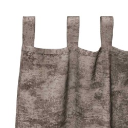 Rideaux en velours 2 pcs avec œillets cappuccino 175x140 cm 