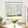 Store zèbre blanc 110x150 cm largeur du tissu 105,9cm polyester 