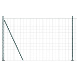 Clôture Euro avec 7 poteaux flasqués 1,5 x 10 m en acier galvanisé 