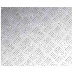 Plaques antidérapantes en aluminium à motif losange - 4 pièces - 60x50 cm 