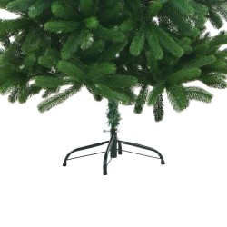 Arbre de Noël artificiel pré-éclairé et boules 180 cm vert 