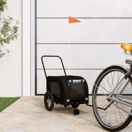 Remorque de vélo pour animaux de compagnie noir 
