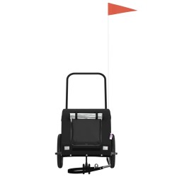 Remorque de vélo pour animaux de compagnie noir 