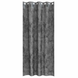 Rideaux en velours , 2 pièces avec œillets, gris, 260 x 140 cm 
