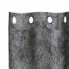 Rideaux en velours , 2 pièces avec œillets, gris, 260 x 140 cm 