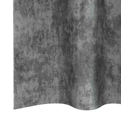 Rideaux en velours , 2 pièces avec œillets, gris, 260 x 140 cm 