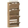 Armoire à Chaussures Chêne Artisanal Bois d'Ingénierie 