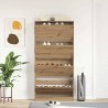 Armoire à Chaussures Chêne Artisanal Bois d'Ingénierie 