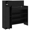 Armoire à chaussures Chêne Noir 100.5x28x100 cm en bois MDF 
