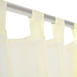 Rideau fin Crème 140x225 cm 2 pcs 