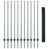 Poteaux de clôture 11 pcs U-Channel vert 140 cm en acier 