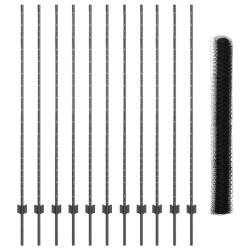 Poteaux de clôture 22 pièces U-Channel Gris 160 cm Acier 