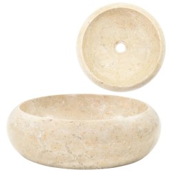 Lavabo 40 x 12 cm Marbre Crème 
