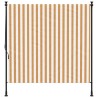 Store roulant d'extérieur orange et blanc 200x270cm tissu acier 