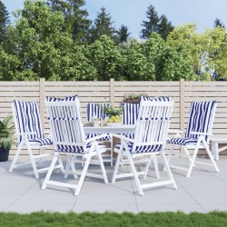 Coussins de chaise de jardin à dossier haut lot de 6 
