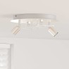 Projecteur de plafond avec 2 têtes réglables Nickel mat GU10 