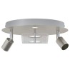 Projecteur de plafond avec 2 têtes réglables Nickel mat GU10 