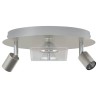 Projecteur de plafond avec 2 têtes réglables Nickel mat GU10 