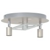Projecteur de plafond avec 2 têtes réglables Nickel mat GU10 