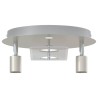 Projecteur de plafond avec 2 têtes réglables Nickel mat GU10 