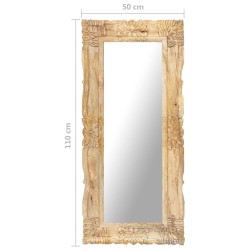 Miroir 110x50 cm Bois de manguier massif 