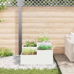 Jardinière 80x80x48 cm Acier Blanc 