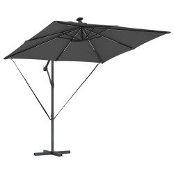 Parasol banane à mât déporté Anthracite 249 x 249 x 250 cm 