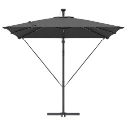 Parasol banane à mât déporté Anthracite 249 x 249 x 250 cm 