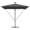 Parasol banane à mât déporté Anthracite 249 x 249 x 250 cm 