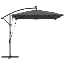 Parasol banane à mât déporté Anthracite 249 x 249 x 250 cm 