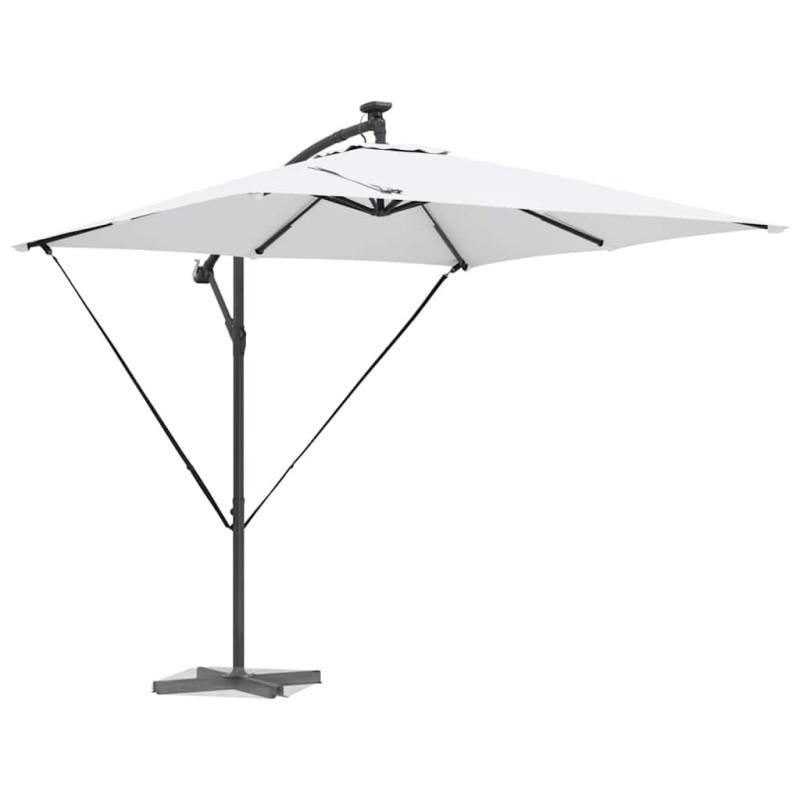 Parasol banane à mât déporté Couleur sable 249 x 249 x 250 cm 
