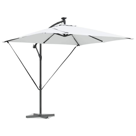 Parasol banane à mât déporté Couleur sable 249 x 249 x 250 cm 