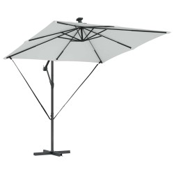 Parasol banane à mât déporté Couleur sable 249 x 249 x 250 cm 
