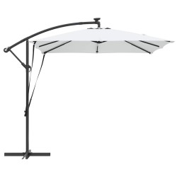 Parasol banane à mât déporté Couleur sable 249 x 249 x 250 cm 