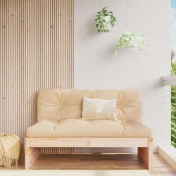 Canapé central 120x80 cm bois de pin massif 
