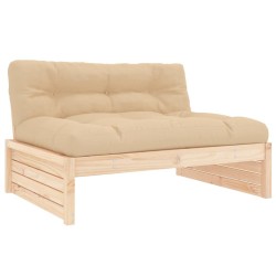 Canapé central 120x80 cm bois de pin massif 