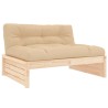 Canapé central 120x80 cm bois de pin massif 