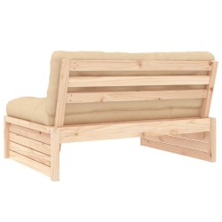 Canapé central 120x80 cm bois de pin massif 