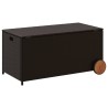 Boîte de rangement de jardin et roues marron 190L poly rotin 