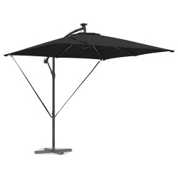 Parasol banane à mât déporté Noir 249 x 249 x 250 cm 