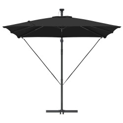Parasol banane à mât déporté Noir 249 x 249 x 250 cm 