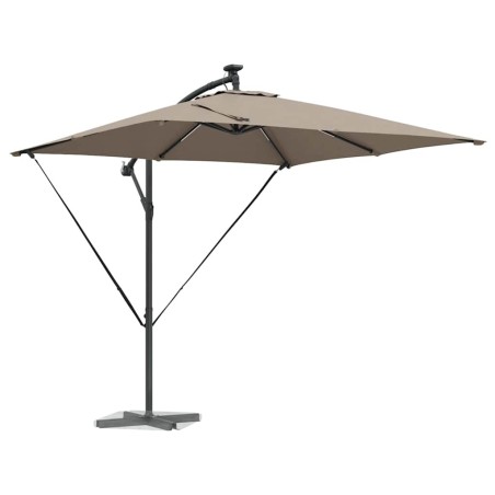 Parasol banane à mât déporté Taupe 249 x 249 x 250 cm 