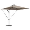 Parasol banane à mât déporté Taupe 249 x 249 x 250 cm 