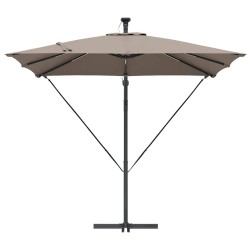 Parasol banane à mât déporté Taupe 249 x 249 x 250 cm 