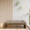 Repose-pied de jardin 120x80 cm marron miel bois de pin massif 