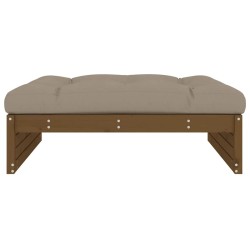 Repose-pied de jardin 120x80 cm marron miel bois de pin massif 