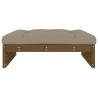 Repose-pied de jardin 120x80 cm marron miel bois de pin massif 