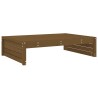 Repose-pied de jardin 120x80 cm marron miel bois de pin massif 
