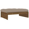 Repose-pied de jardin 120x80 cm marron miel bois de pin massif 
