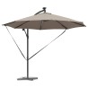 Parasol banane à mât déporté Taupe 294 x 294 x 248 cm 